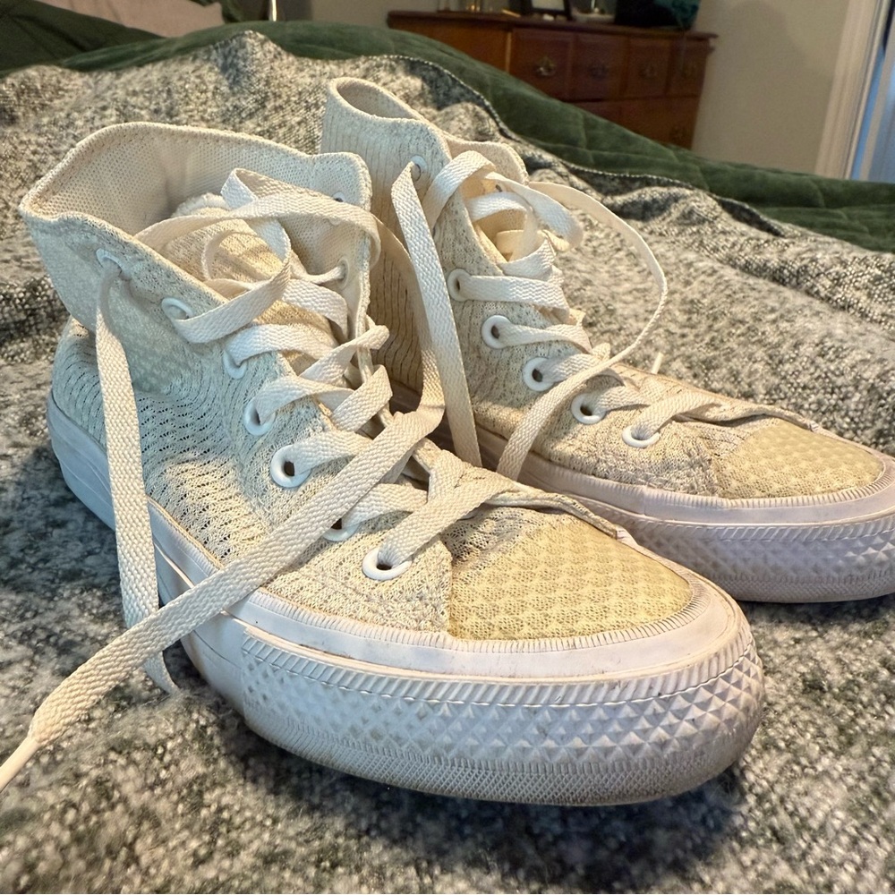 Limited Edition Converse Lunarlon Off White High-Top Sneakers 7.5